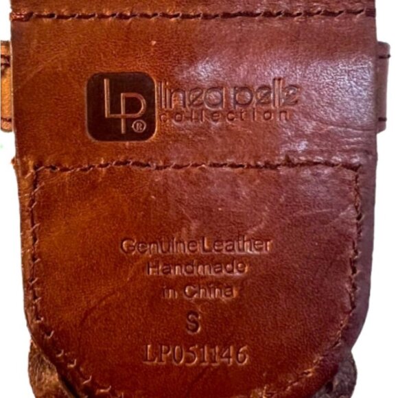 LINEA PELLE Wide Braided Woven Leather Belt Womens S Brass D-Ring 39" 2.25" Boho - Picture 5 of 5